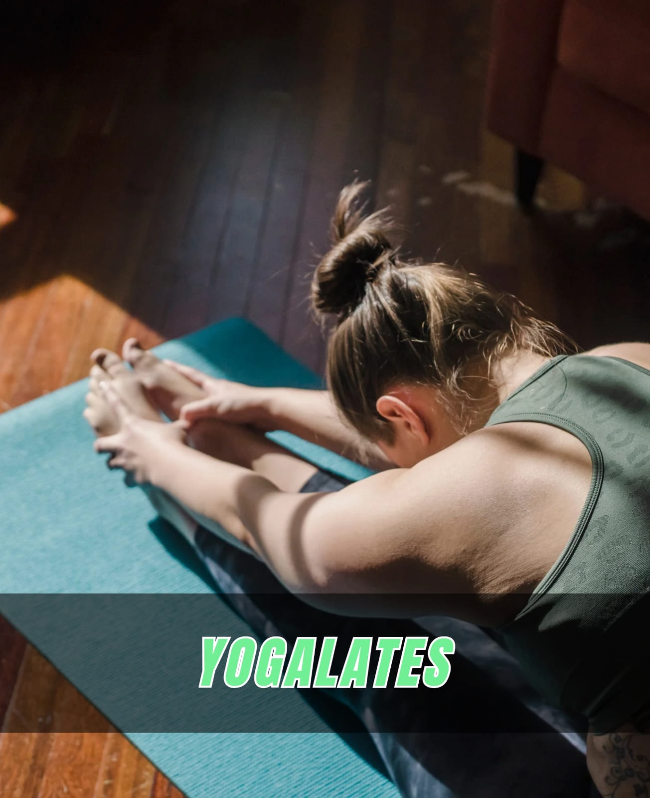 Yogafoto mit der Aufschrift "Yogalates"